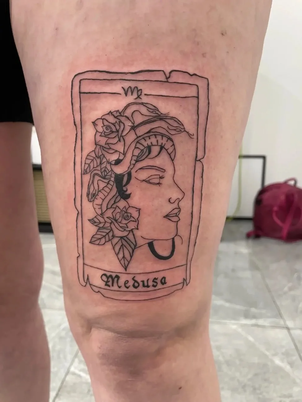 Medusa tarot card tattoo design