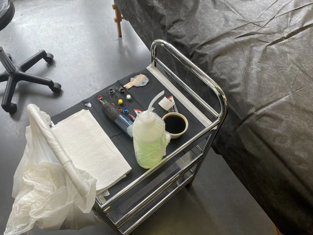 Tattoo equipment and ink station